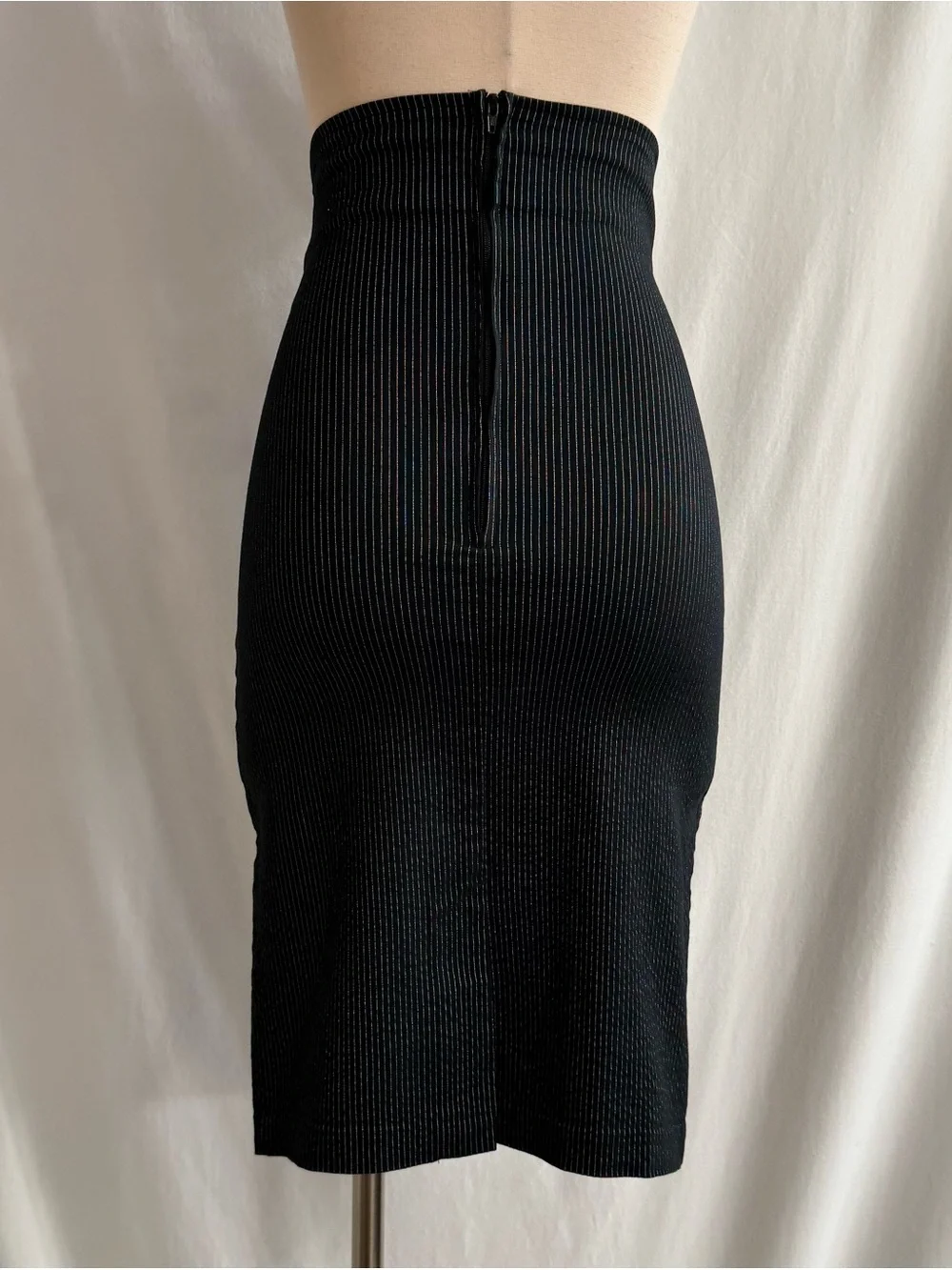 Y2K High Waist Pinstripe Pencil Skirt